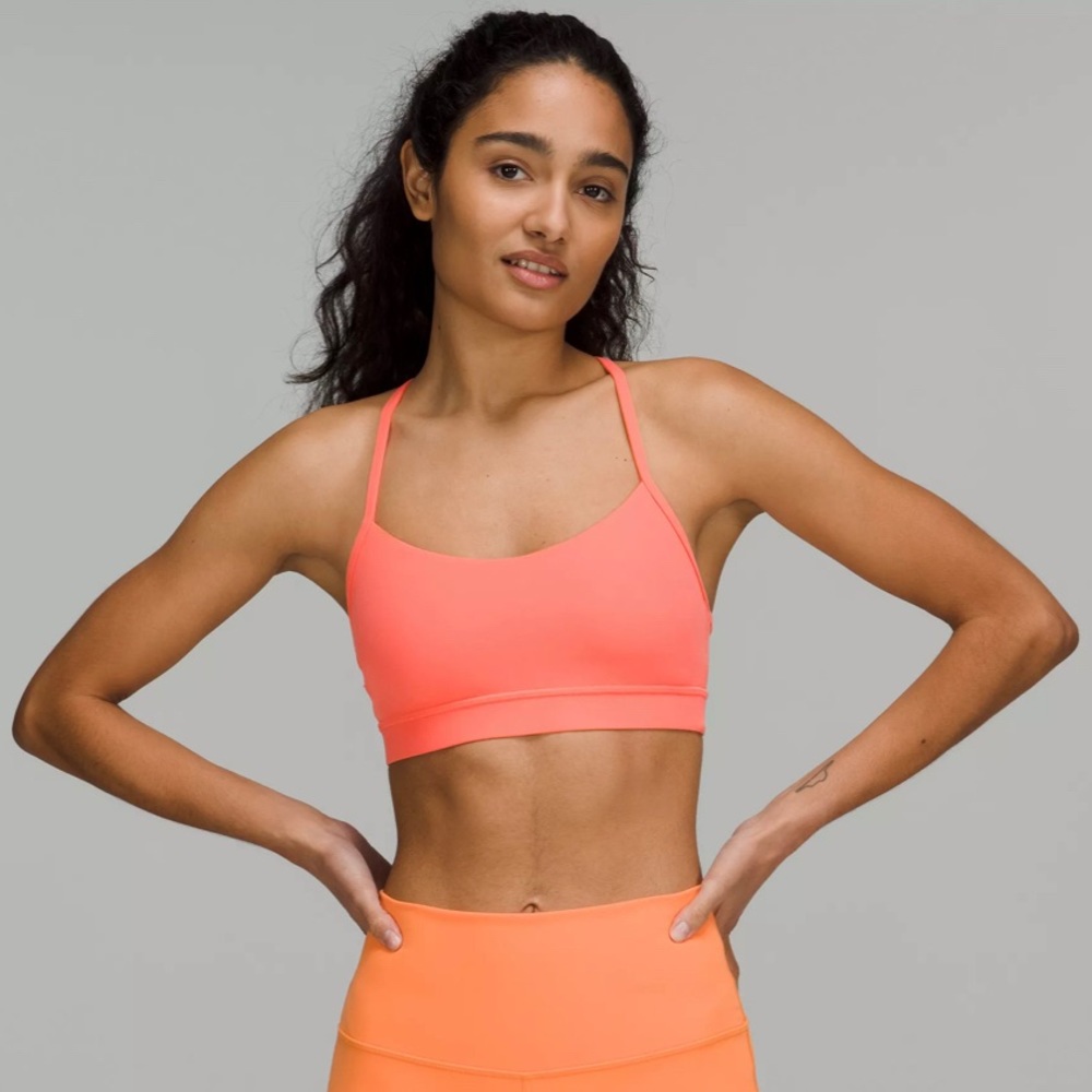 Raspberry Cream Flow Y Nulu Lululemon sports bra - NWT